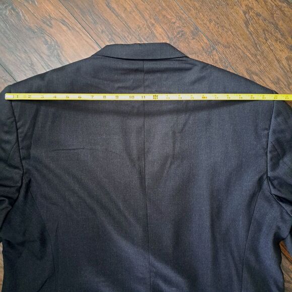 Tallia Uomo Sport Coat Super 100s Luxury Wool Dark Gray Business Blazer Mens 54L - Picture 15 of 16